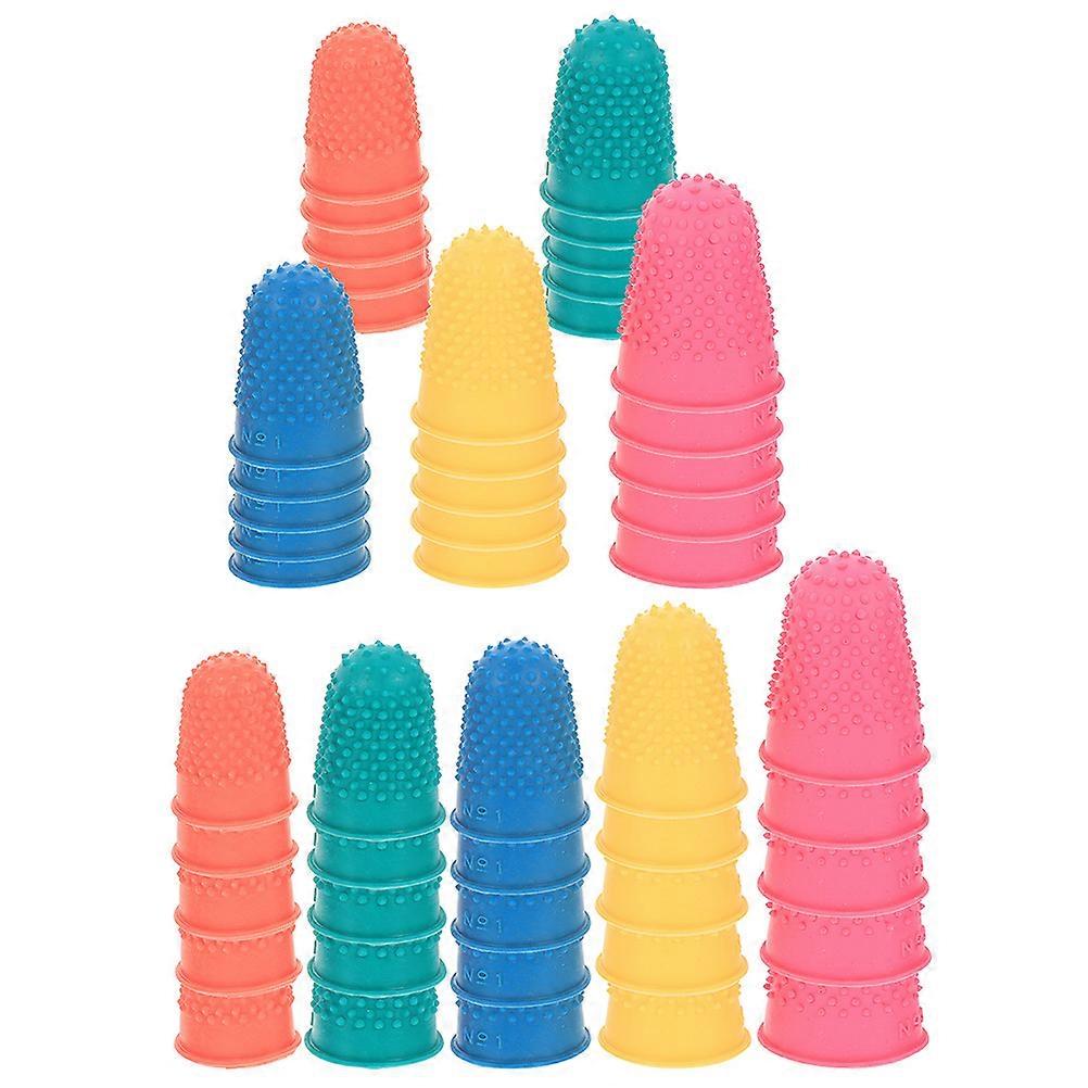 50Pcs Rubber Finger Protectors for Collating Writing Counting Sorting Use