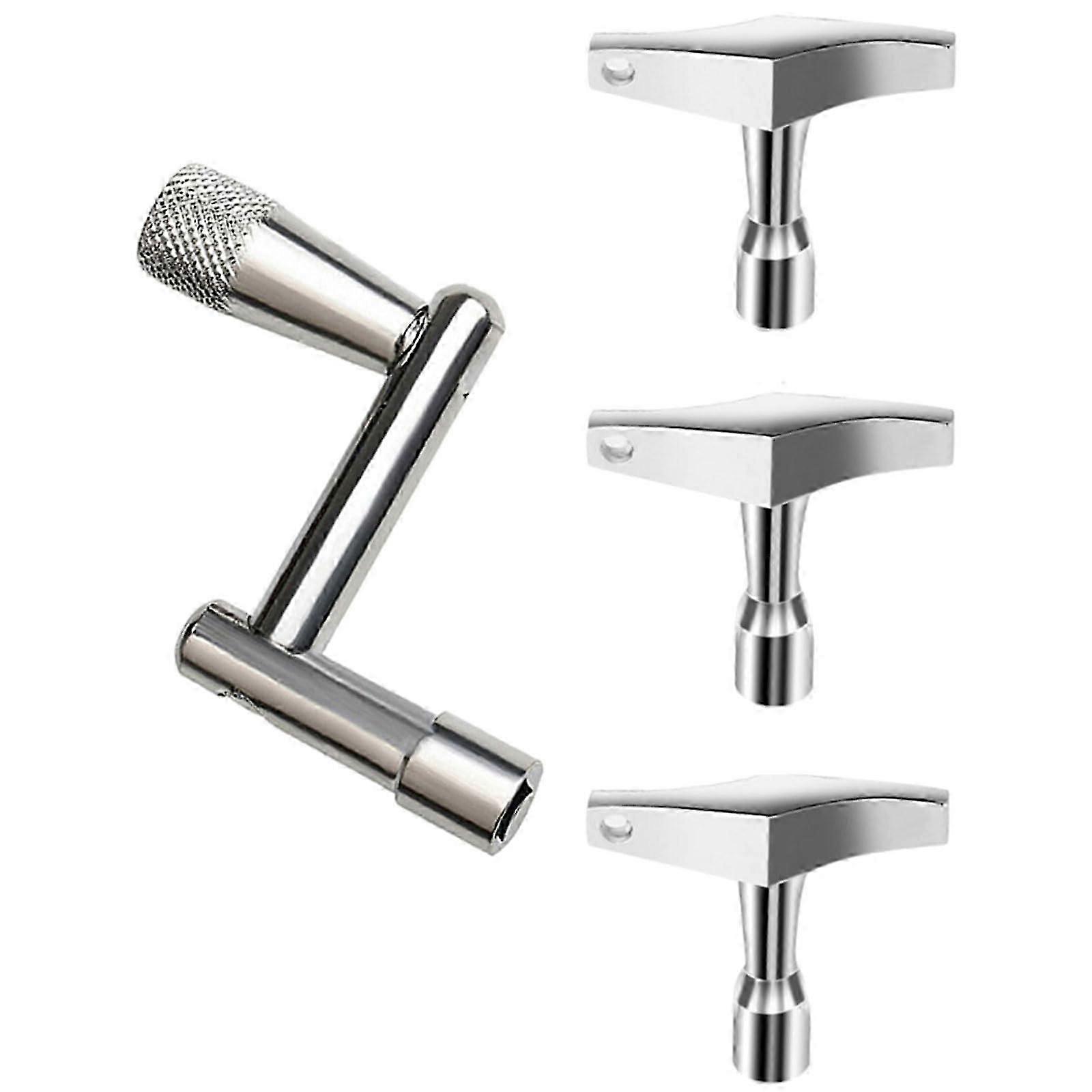 Drum Key 4-Piece Universal Metal Drum Tuning Key Tools Set, Spare Keys, Drummer Accessories