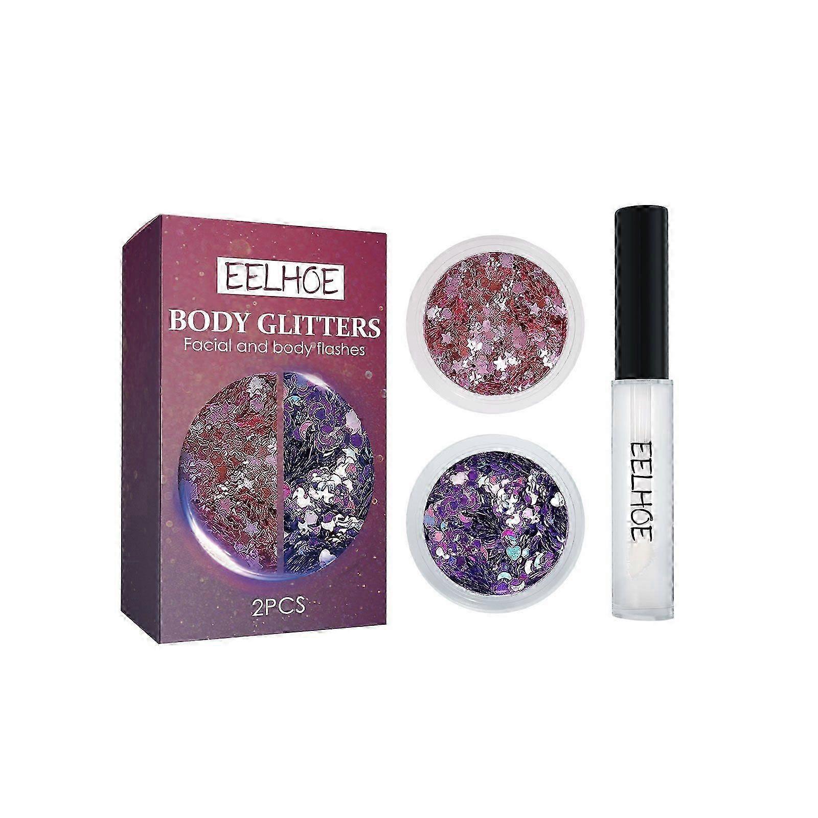 Sparkling Body Glitter for Face, Hair & Nails  Easy Application, Removable, Color-Shift Effect