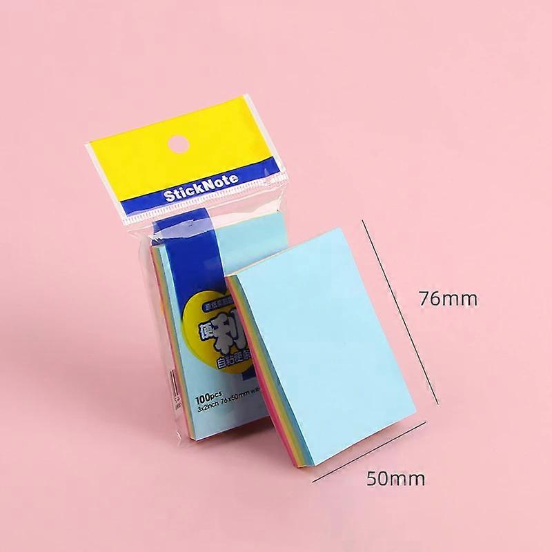 100sheets Color Sticker Notes Sticky Notes Pads Posits Stationery Memo Notepad Notebook School Office Posted It Paper Sticker