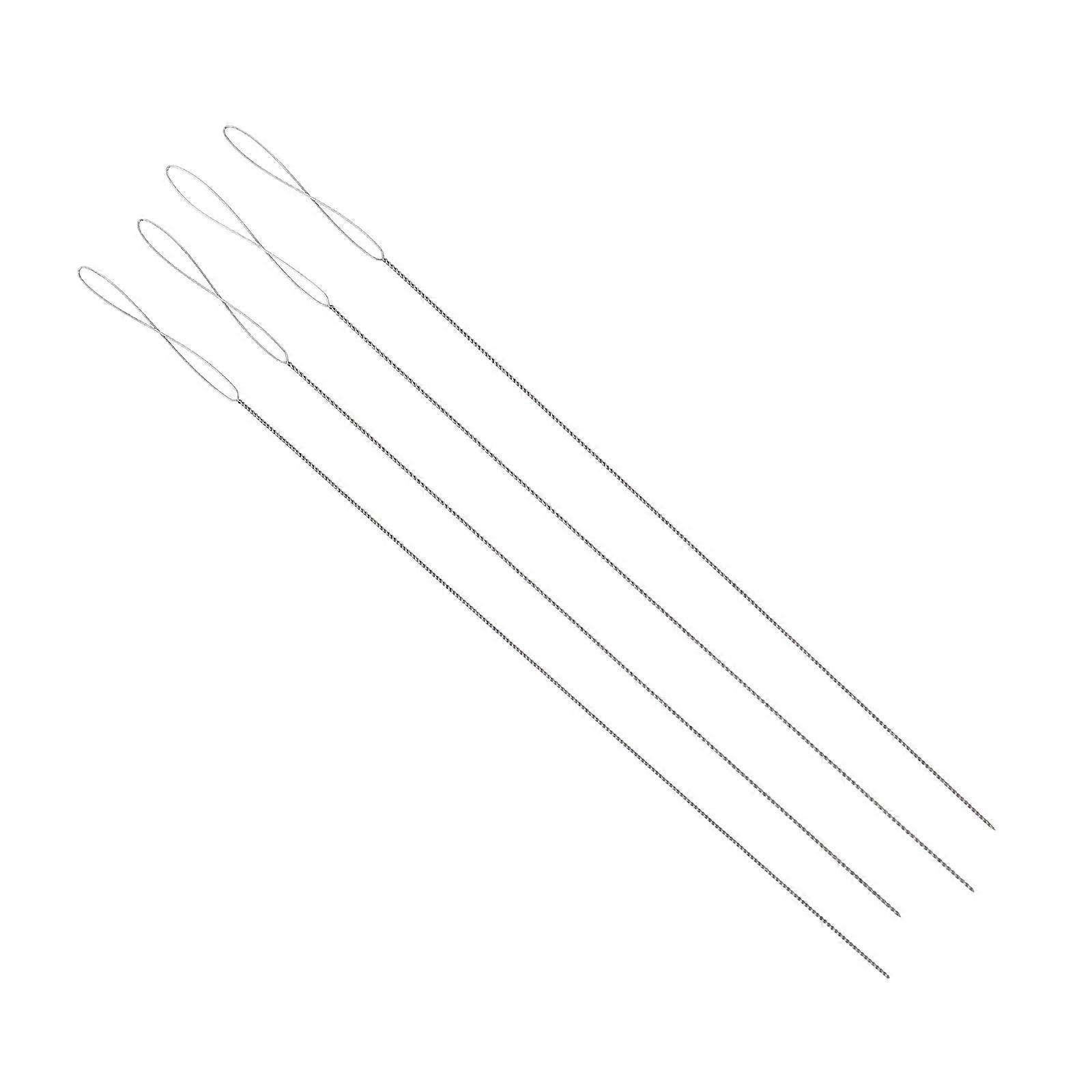 Embroidery Needles Silver for Stitching Use 4Pcs Beading Sewing Needles