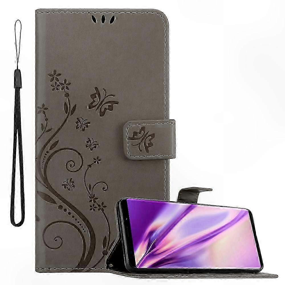 Floral Pattern Phone Case with Card Holder for Galaxy Note 9 Cover