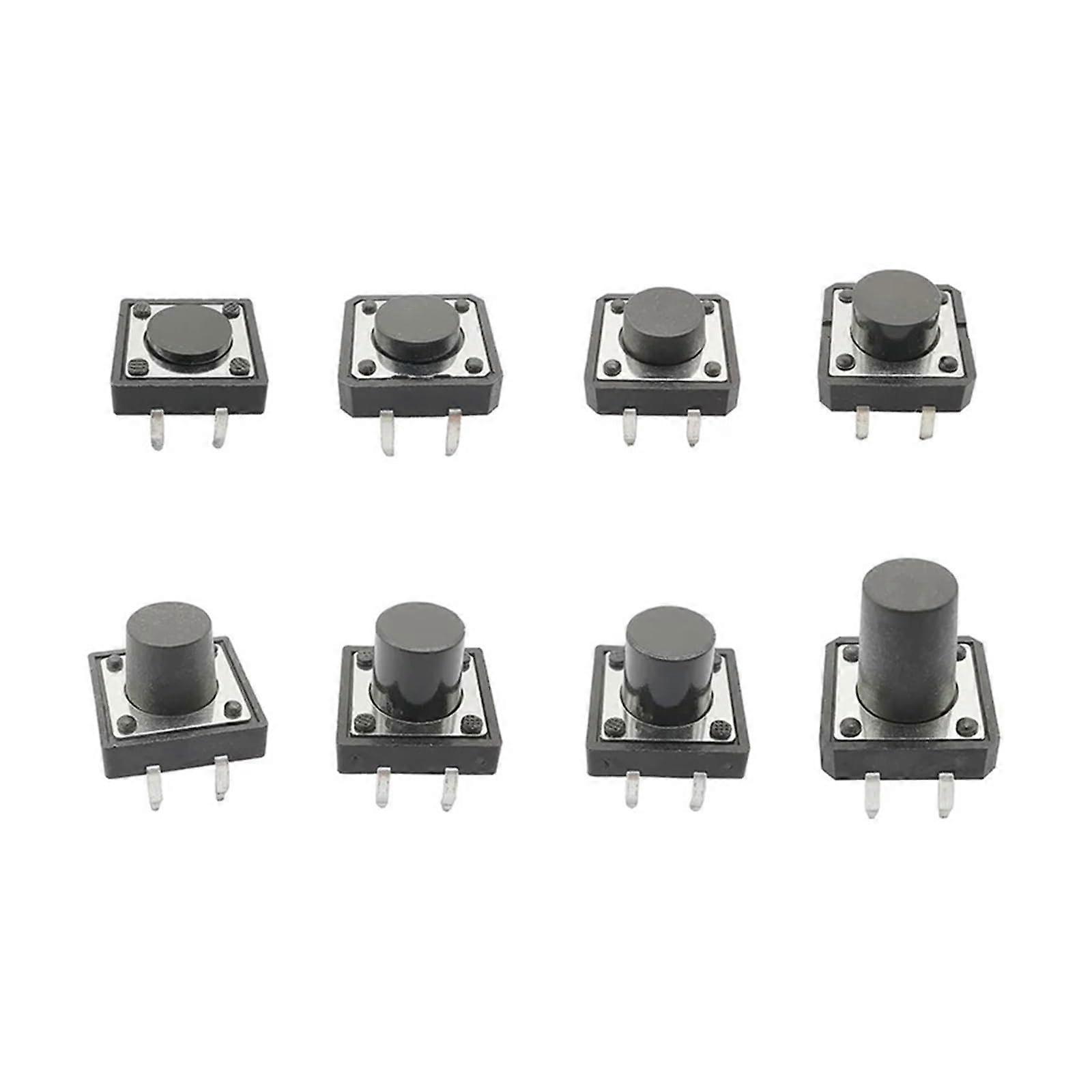 4 Pin Self-reset DIP Switches 12x12x8-12mm Momentary Tactile Push Button Switch PCB Panel 20 Pcs Pack
