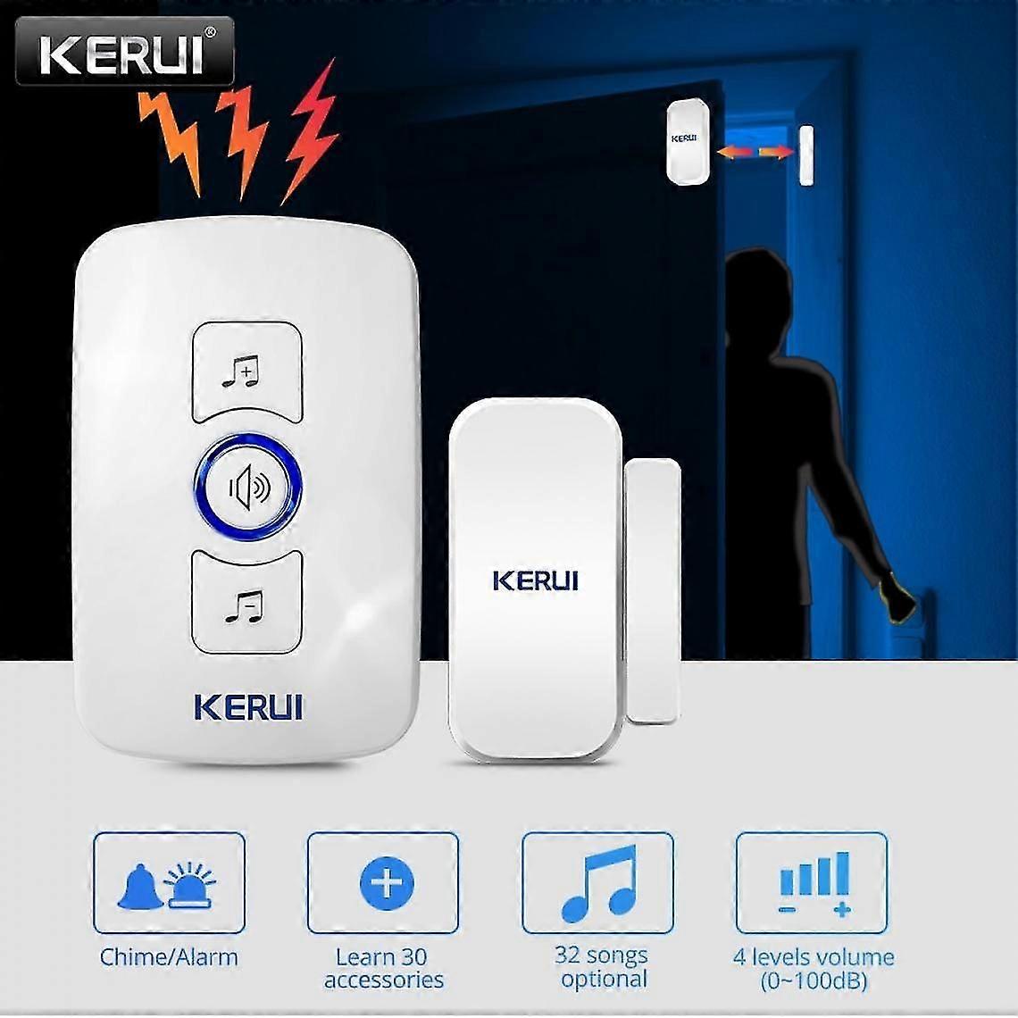 Wireless Doorbell Switch Home Remote Control Electronic Doorbell(white)