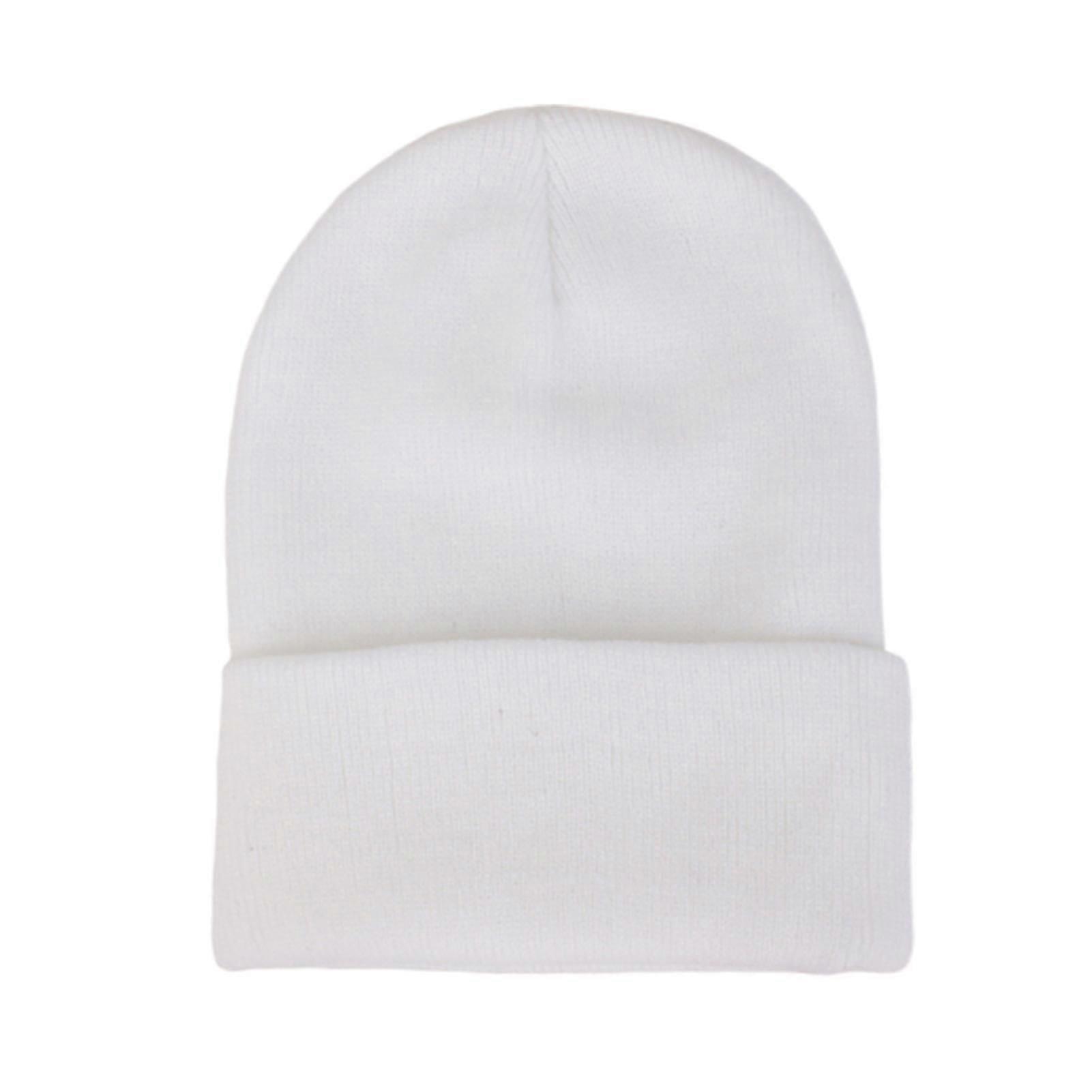 Mössa elastisk varm ullgarn Roll Up Edge Skull Cap för våren