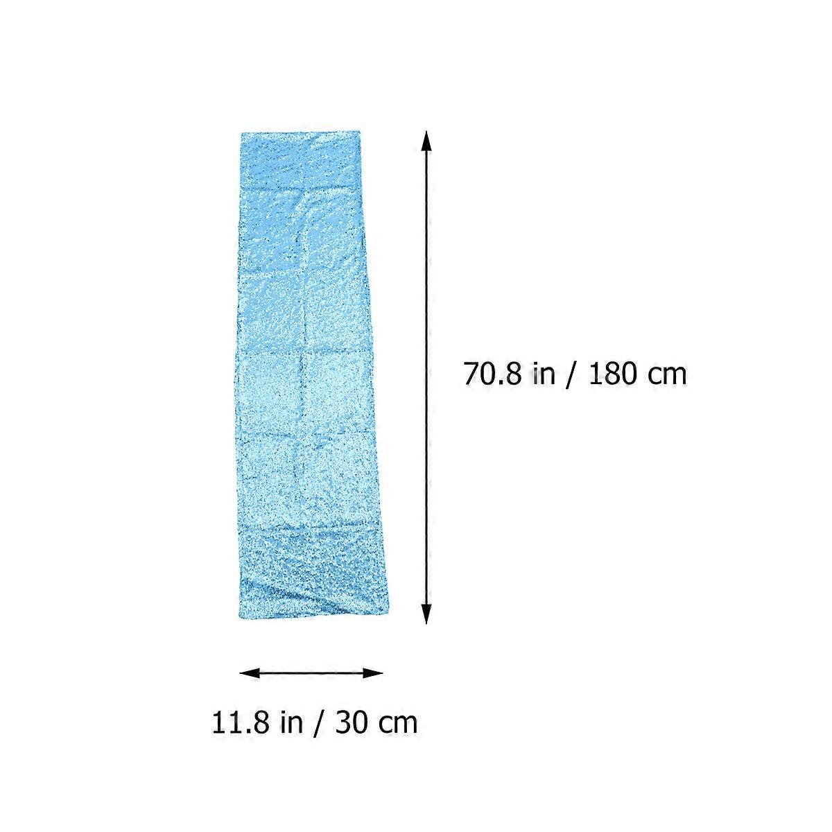 Party Supplies Sequin Table Runner for Party Use Sky Blue