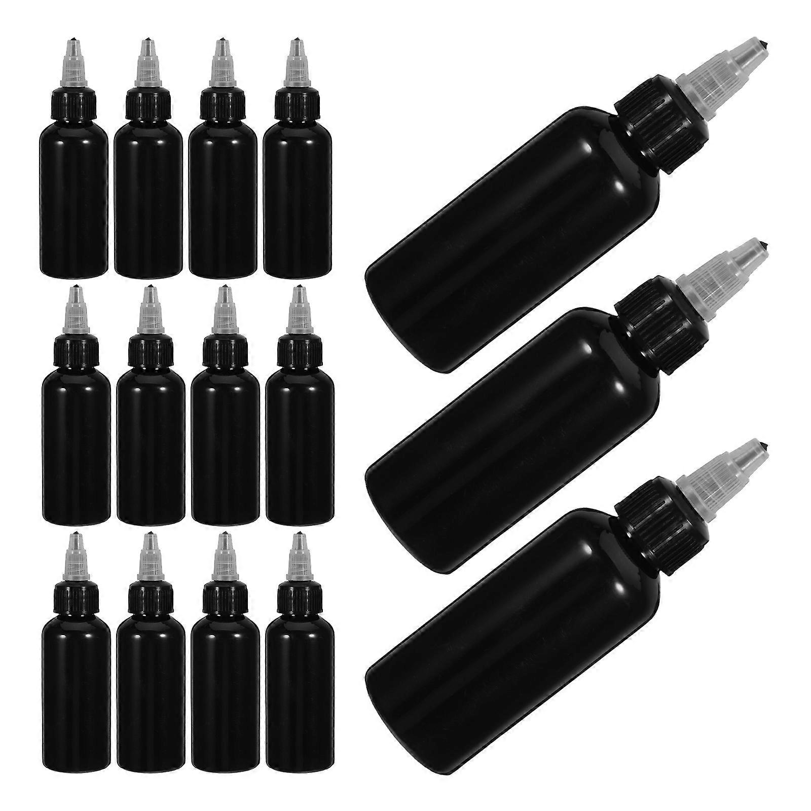 Plastic Bottles with Squeeze Top Precision Tip Applicator Bottle for Painting 15Pcs
