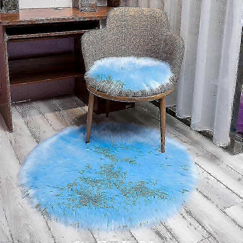 Bathroom Mat A2356 Round Solid Color Non-slip Absorbent Polyester Fiber