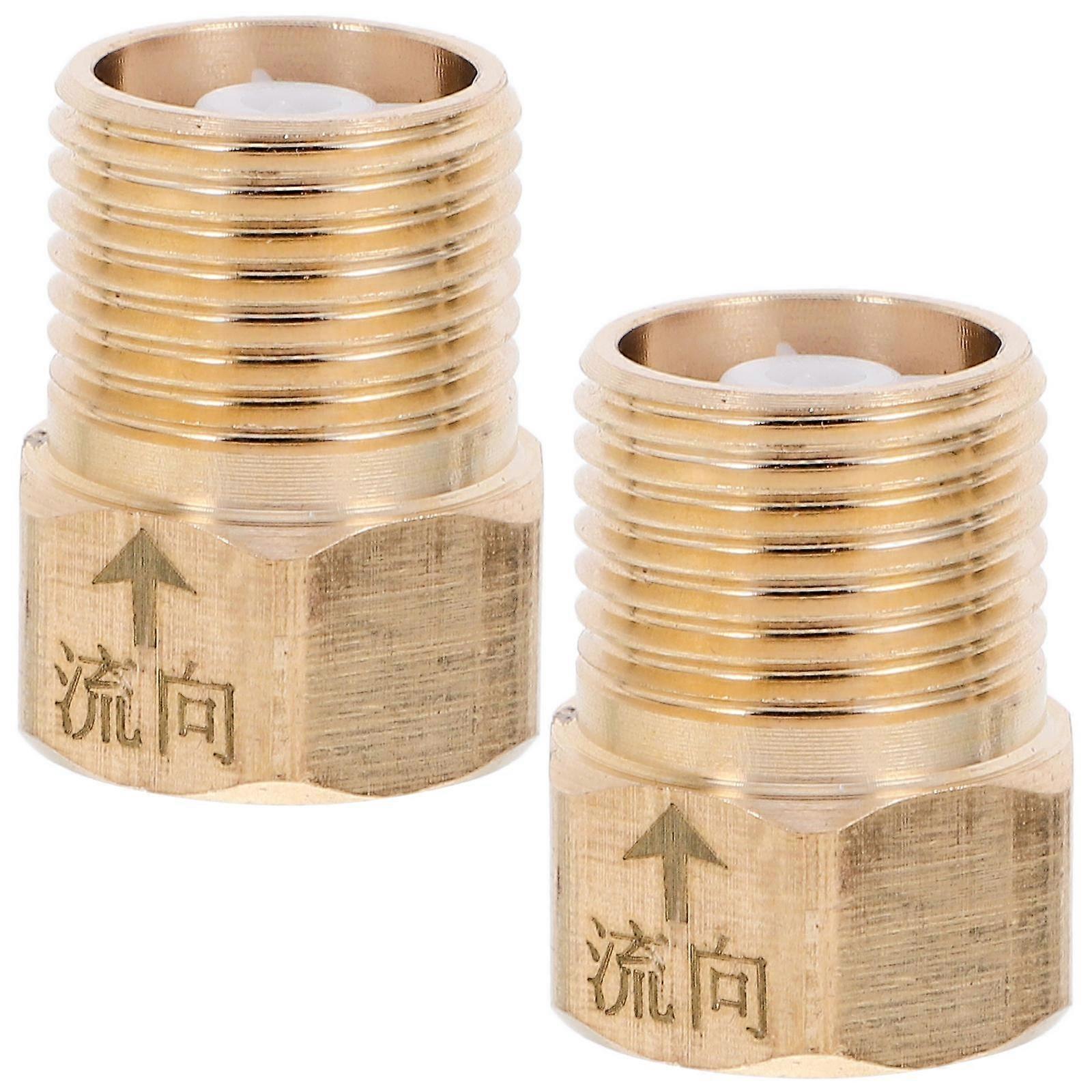 Copper Check Valve Toilet Backflow Preventer Connector 2Pcs