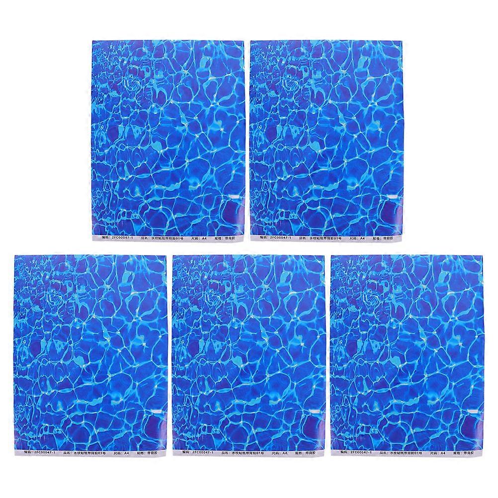 Bathroom Wall Paper Plastic Micro Landscape Model Material Adhesive Backing Outdoor Use 5Pcs