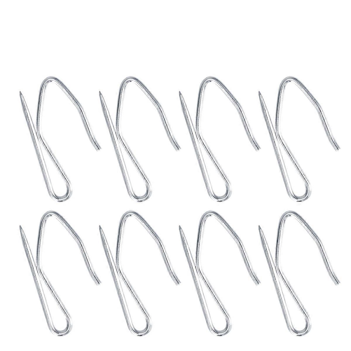 100Pcs Silver Curtain Hook Metal S Hook for Hanging Curtains