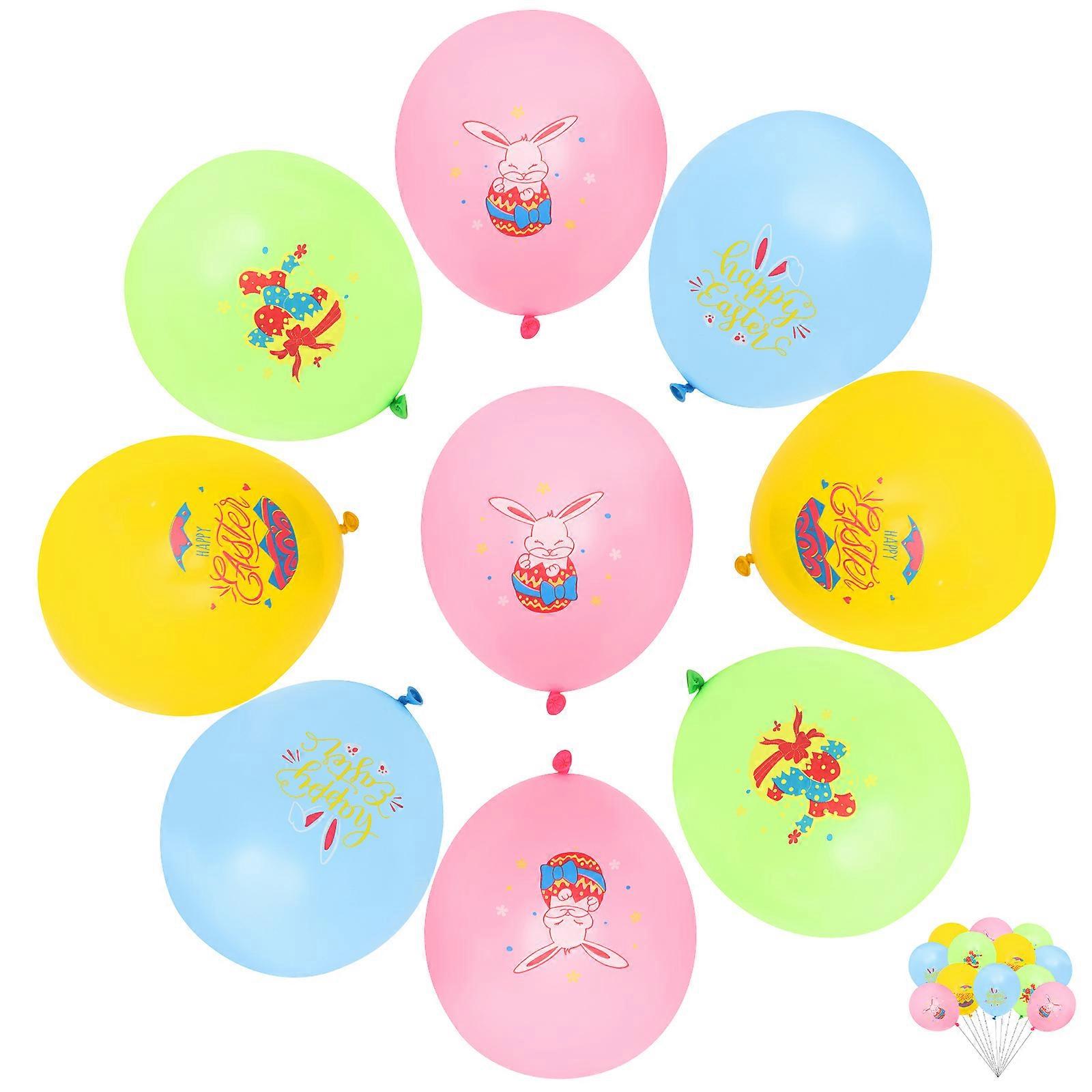 Colored Balloons Easter Theme Decoration Multi Colored 12x6cm Latex Party Decorations 24Pcs