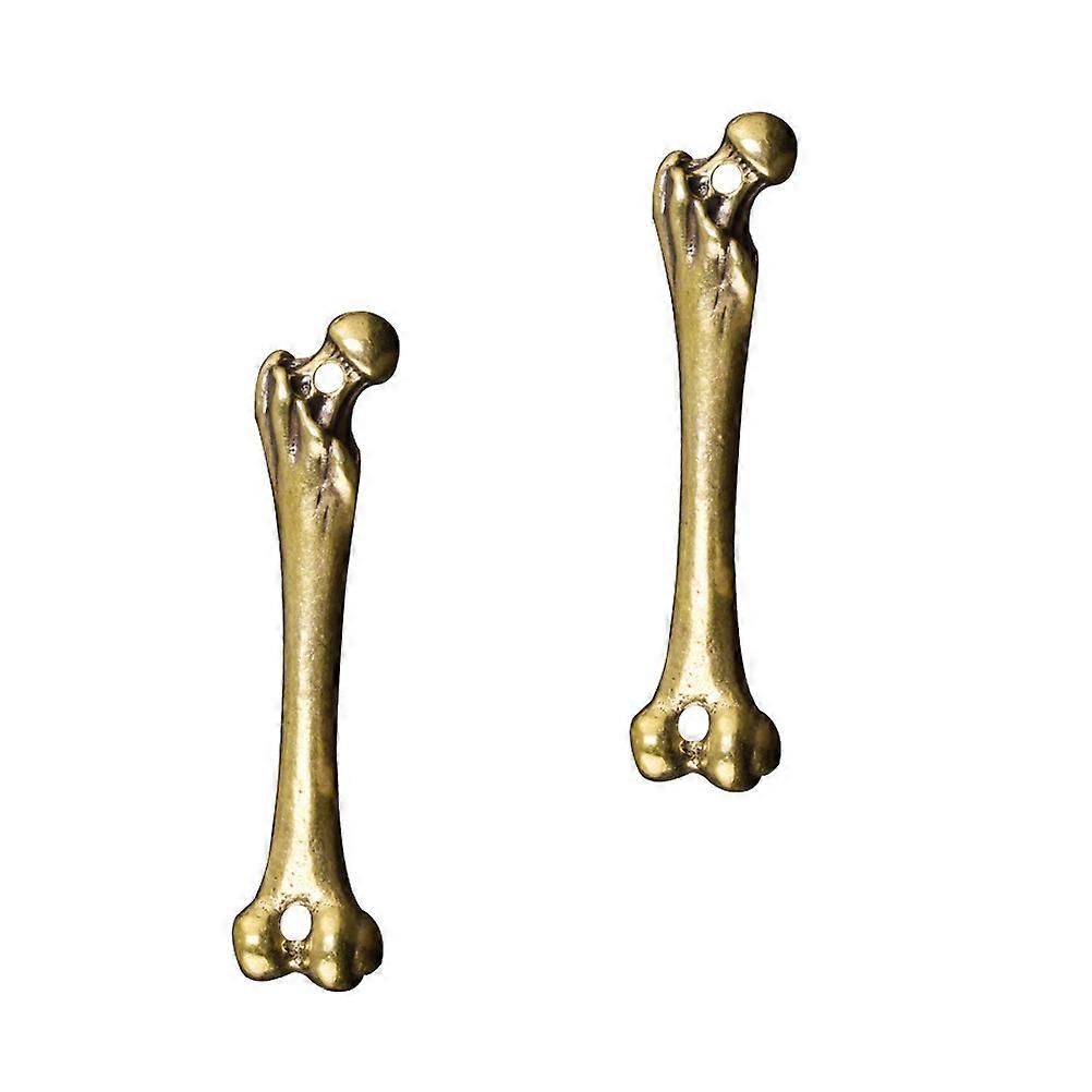 Brass Bone Hanging Decor for Decor 2Pcs Creative Bone Pendant Keychain