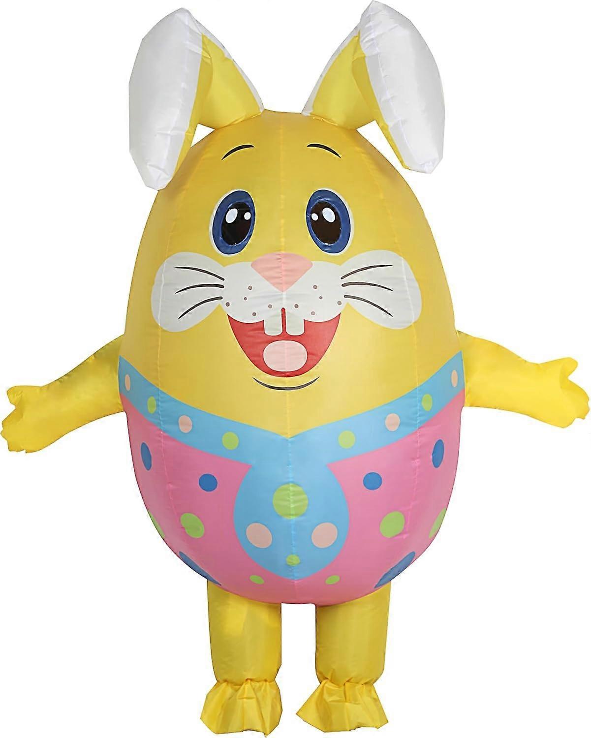 Easter egg bunny inflatable costume, for adults