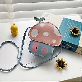 1-8PCS Cartoon Kids Bag Crossbody Sling Bag for Girls Mushroom Design Shoulder Purse Childrens Wallet Casual Korean Style Tote