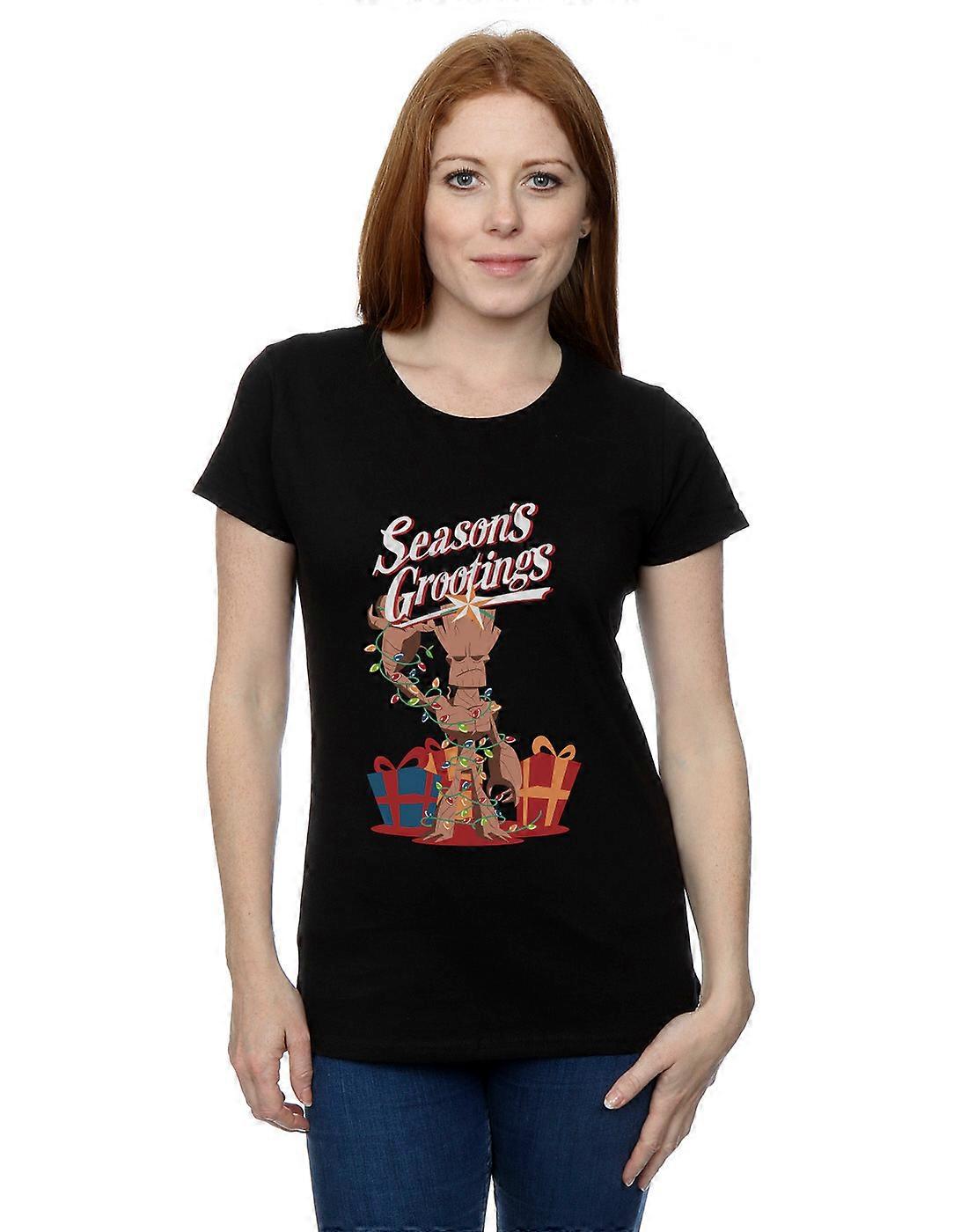 Marvel Women's Marvel Comics Groot Season's Grootings T-Shirt