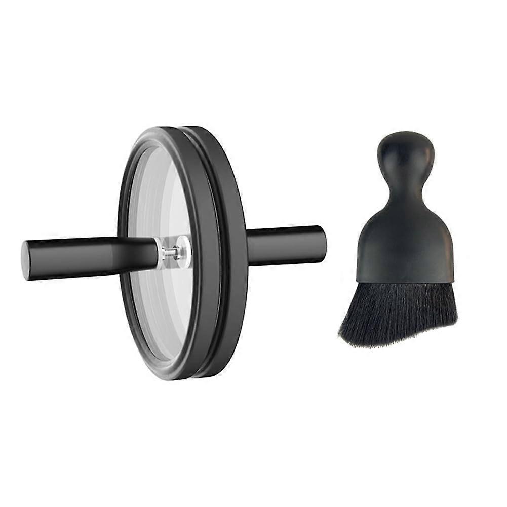 Vinyl Record Cleaning Clamp with Waterproof Label Protector for LP Records Black