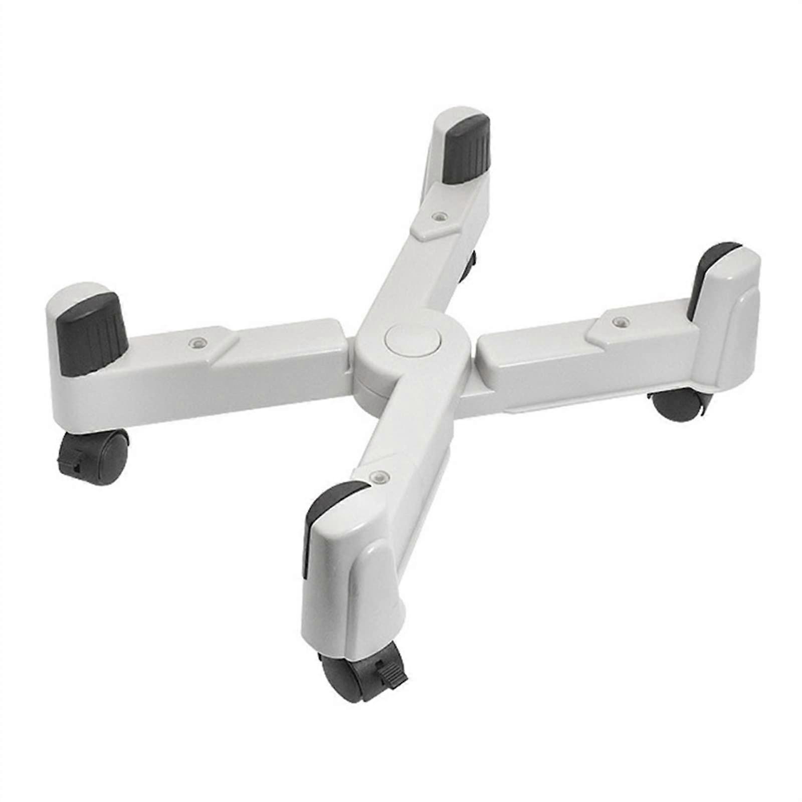 Adjustable PC Tower Stand with Wheels, Under Desk CPU Holder Fits Most Cases, Grey