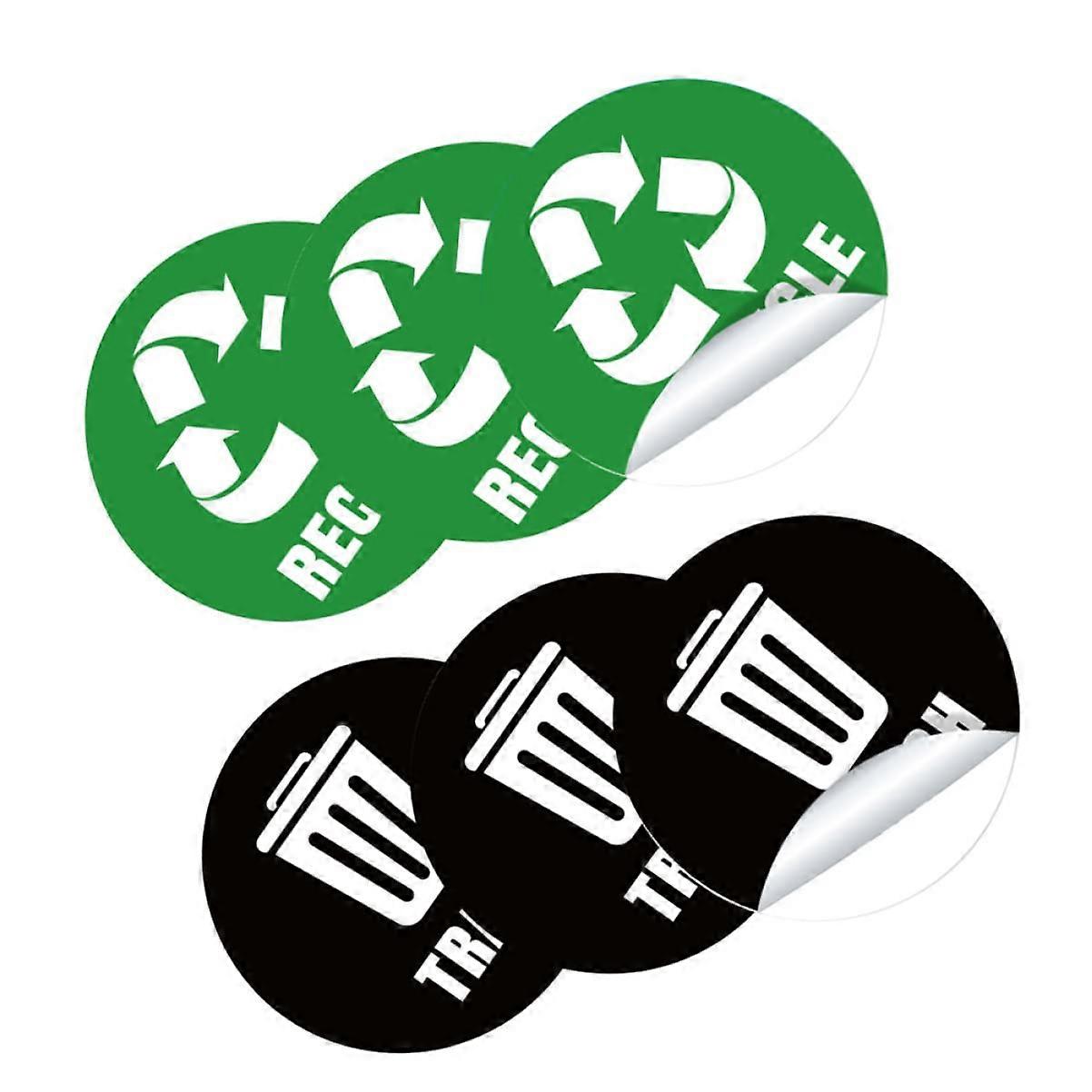 Waste Sorting Stickers SelfAdhesive Waterproof Recycling Bin Labels for Home or Office Use