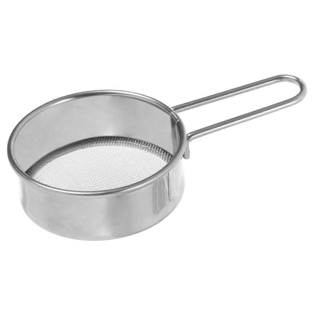 Stainless Steel Flour Sifter with Handle Fine Mesh Strainer for Baking Pastry Dusting Tool