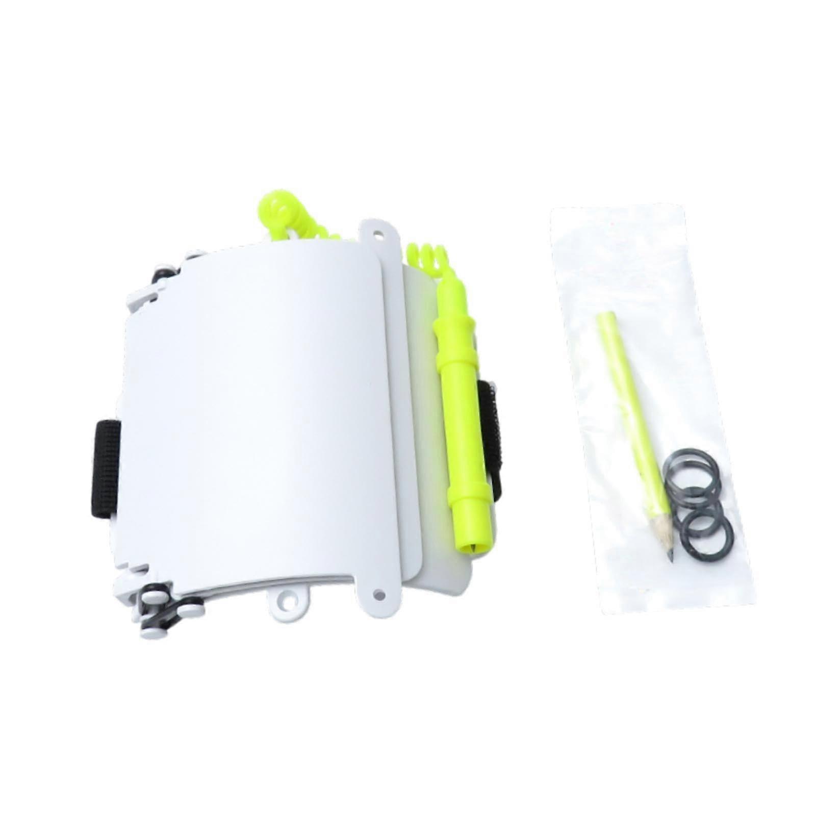 Diving Writing Slate with Pencil Waterproof Wrist Pad for Scuba Notes and Communication