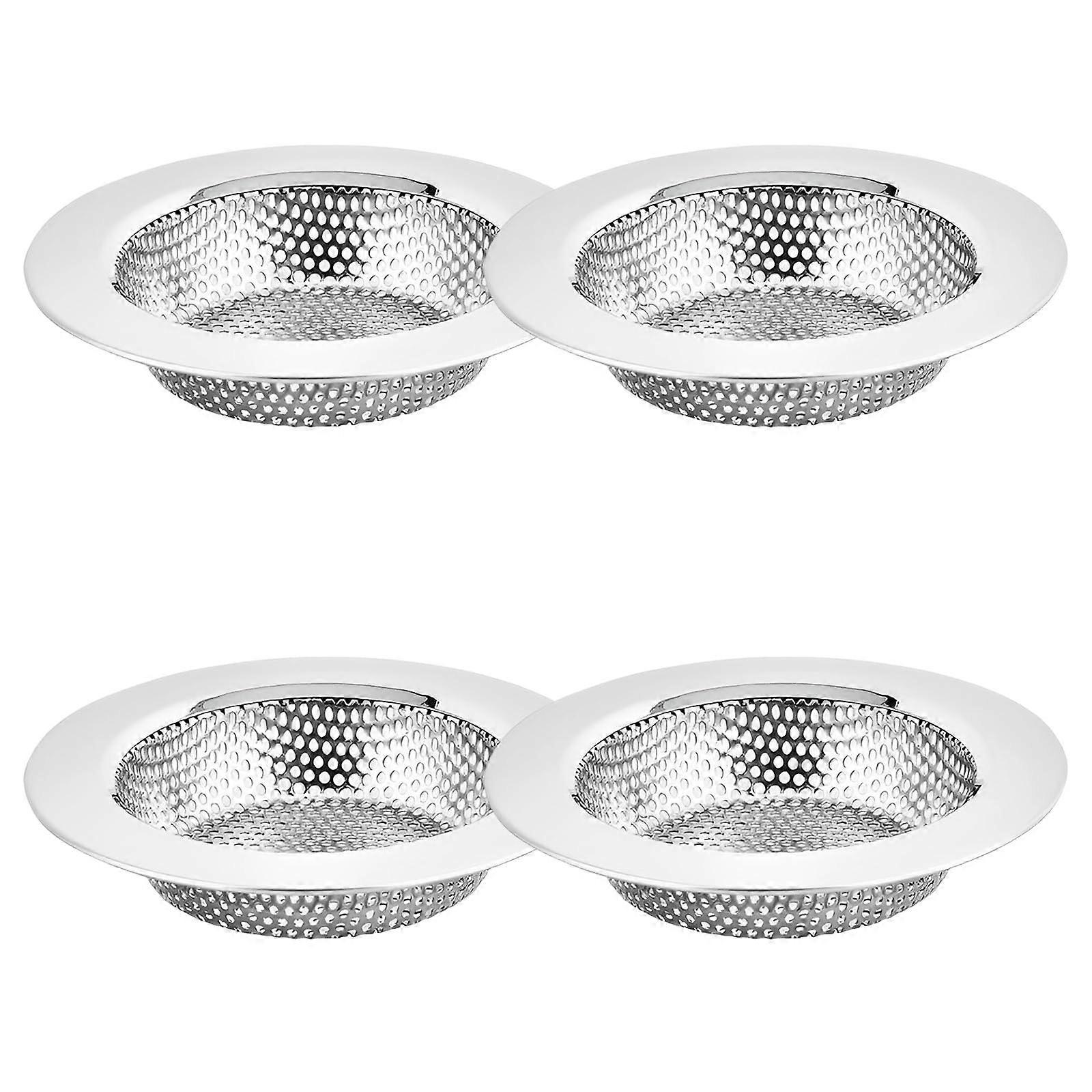 4 Pack 304 Stainless Steel Kitchen Sink Strainer 11.2cm RustResistant AntiClogging Drain Filter