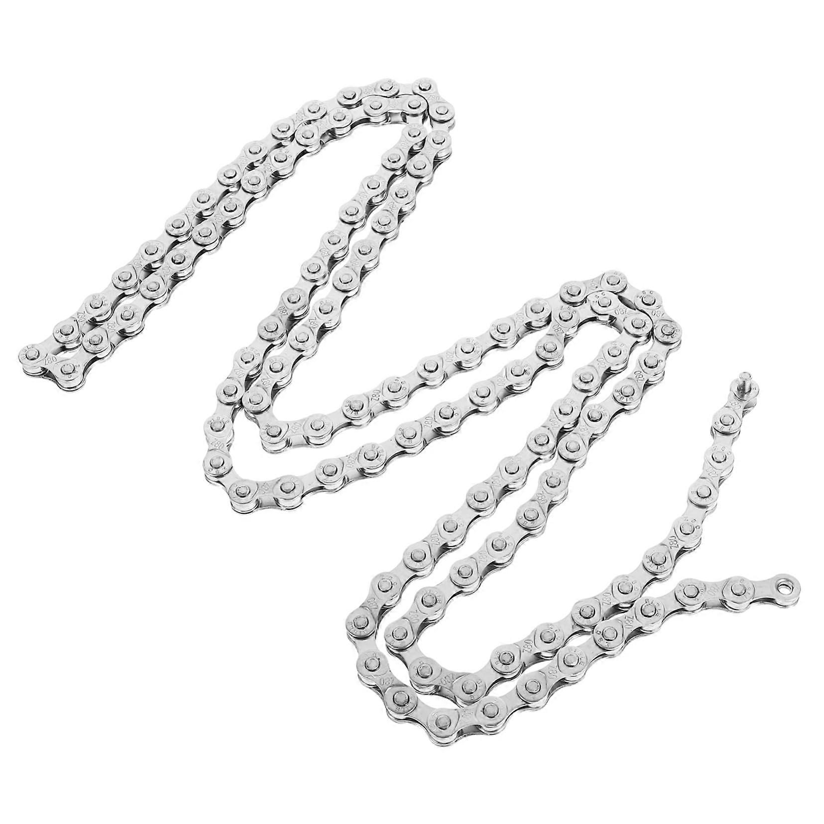 Road Bike Chain Carbon Steel Bicycle Chain Replacement Enhanced Performance Rust Resistant 2pcs