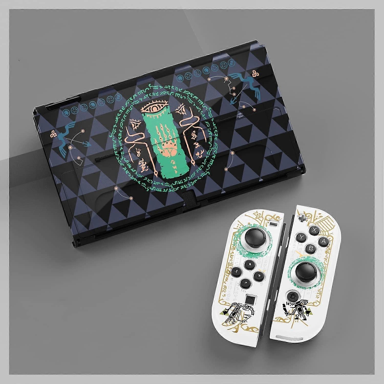 Shockproof Case with Flip Cover for Nintendo Switch OLED, Scratch Resistant Joycon Protective Shell