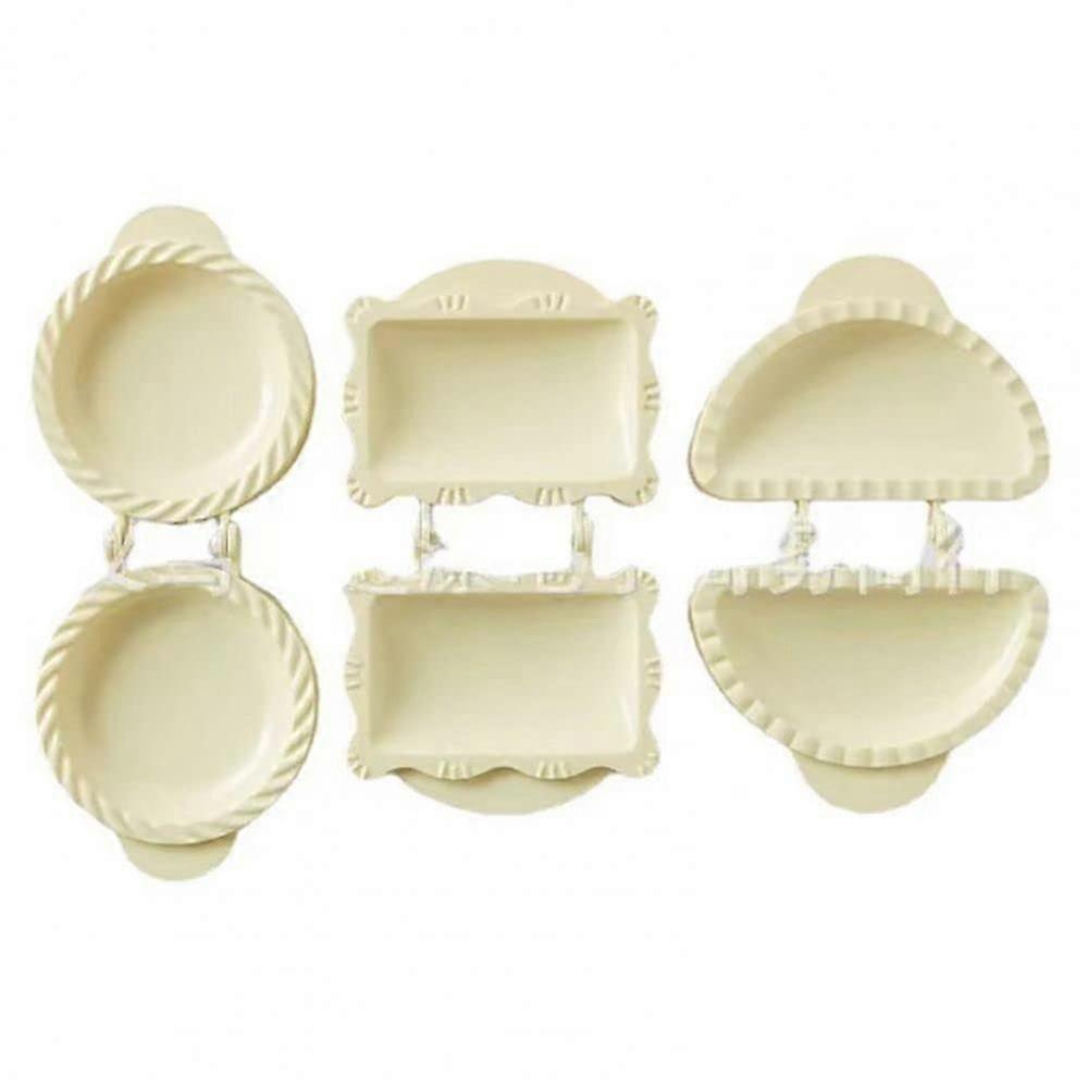 Pie Mold Set 3pcs with Multiple Shapes Round Rectangle SemiCircle Easy Pie Sealing Dough Press