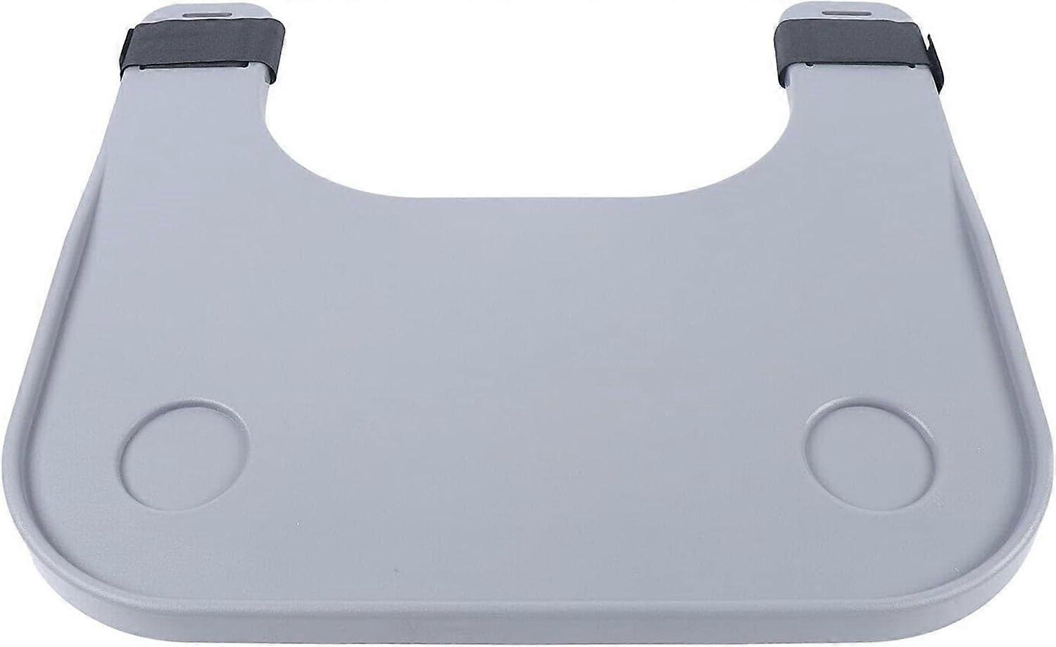 Adjustable Wheelchair Tray Table with Raised Edges, Wide Surface for Elderly Dining and Writing