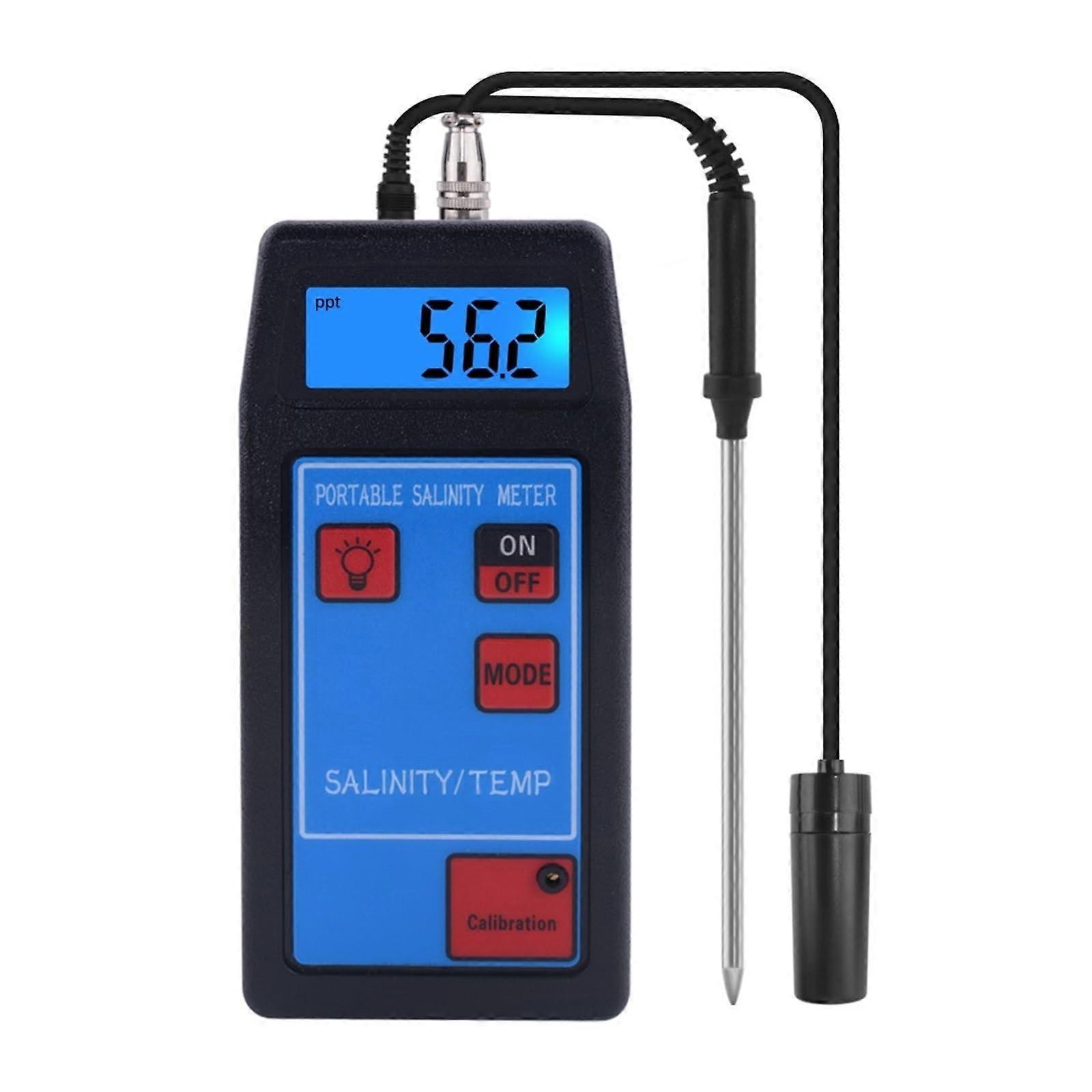 Digital Salinity Meter with Replaceable Probe, Accurate Water Quality Tester for Aquarium, Pool, Lab