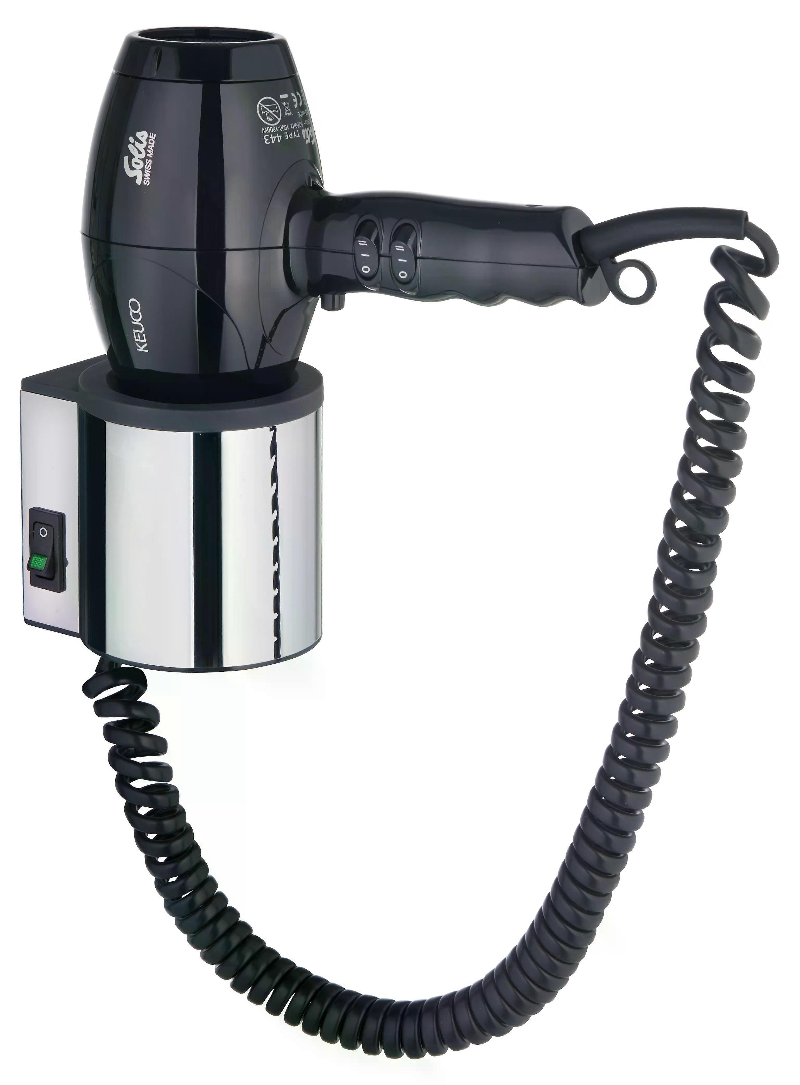 Keuco Plan Haartrockner chrom/schwarzgrau