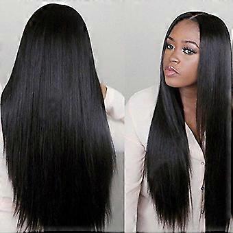 Glueless Lace Front Wig 100% Brazilian Remy Human Hair Straight with Baby Hair 130% Density 18inch