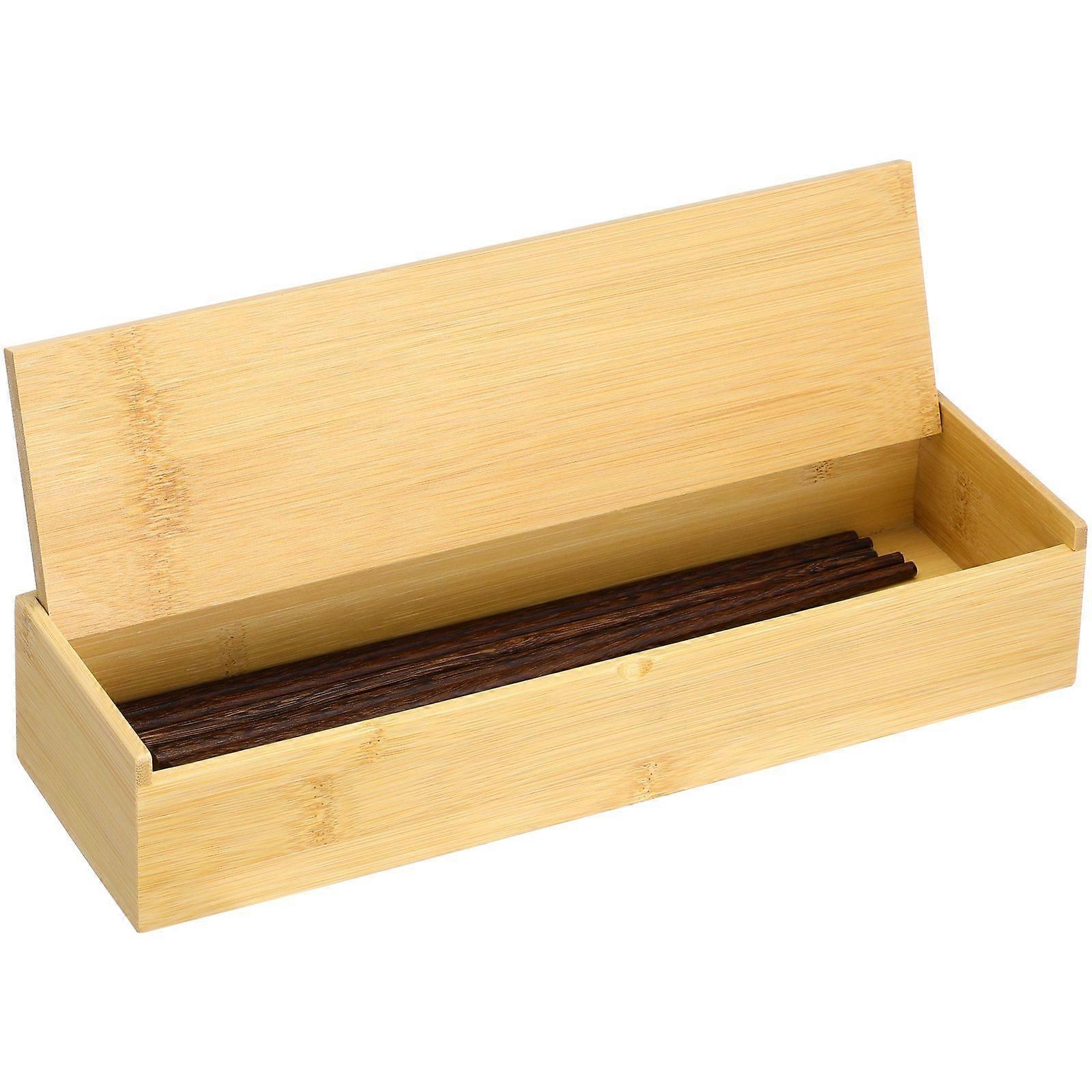 Kitchen Chopsticks Box Bamboo Utensil Organizer Silverware Box Kitchen Drawer Box