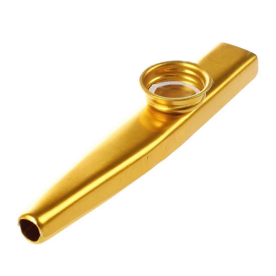 Metal Flute Mouth Music Instrument Harmonica Practical Golden