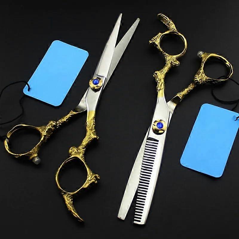 Tesoura de corte de cabelo profissional de 6 polegadas em aço japonês com cabo ergonômico Ref: 5204