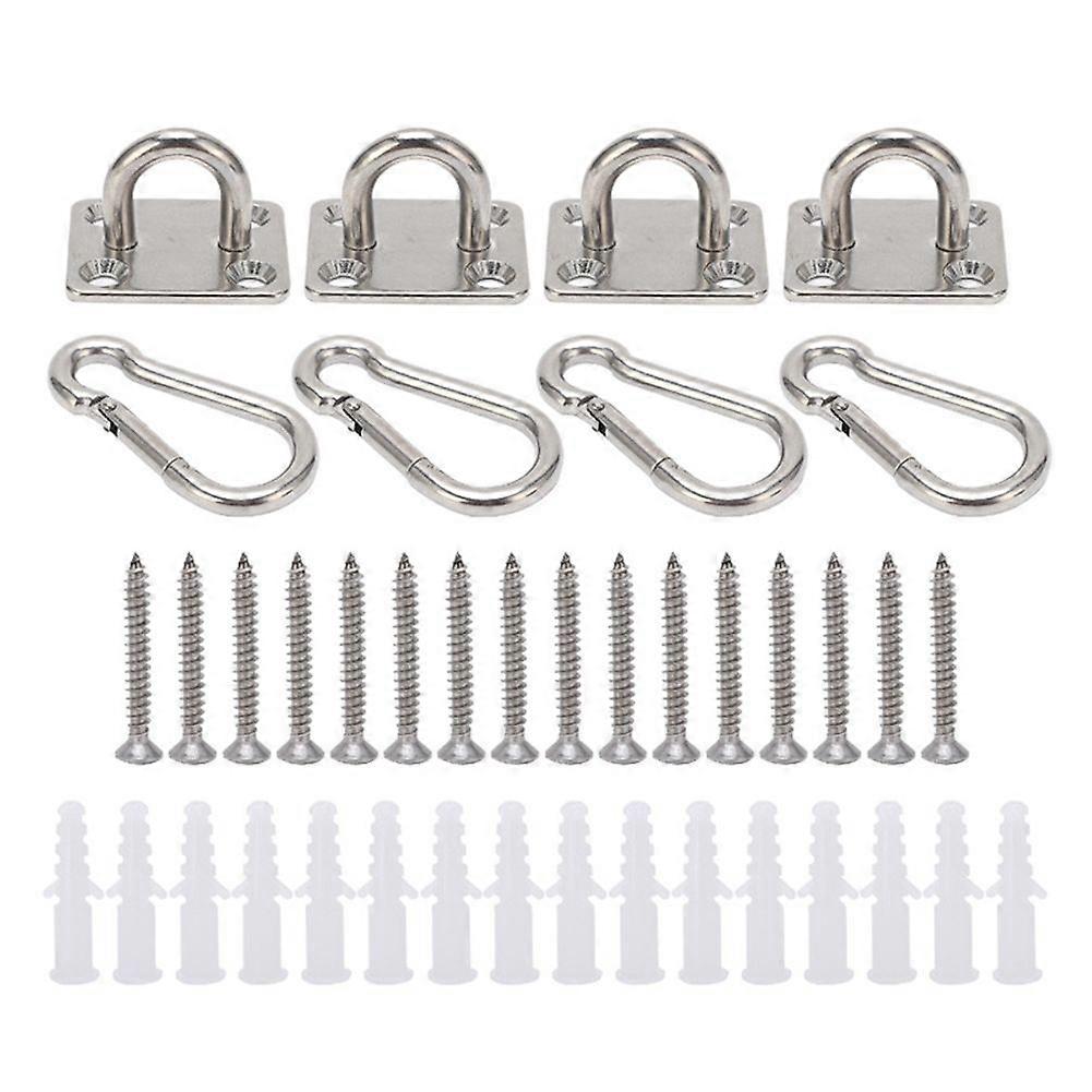 Stainless Square Heavy Duty Ceiling Hook Wall Mounted Hook for Yoga Swings Hammocks Bracket Hardware Tool