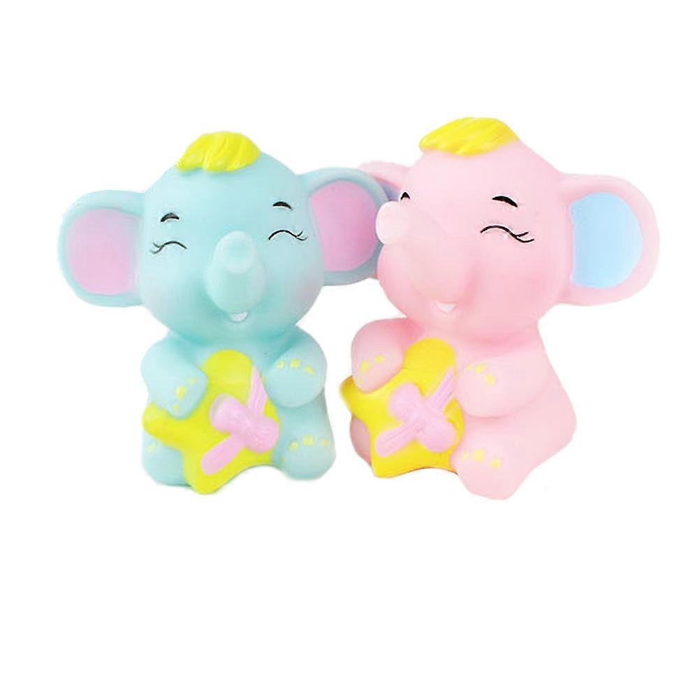 Elephant Doll Crafts DIY Ornaments for Decoration 2Pcs Assorted