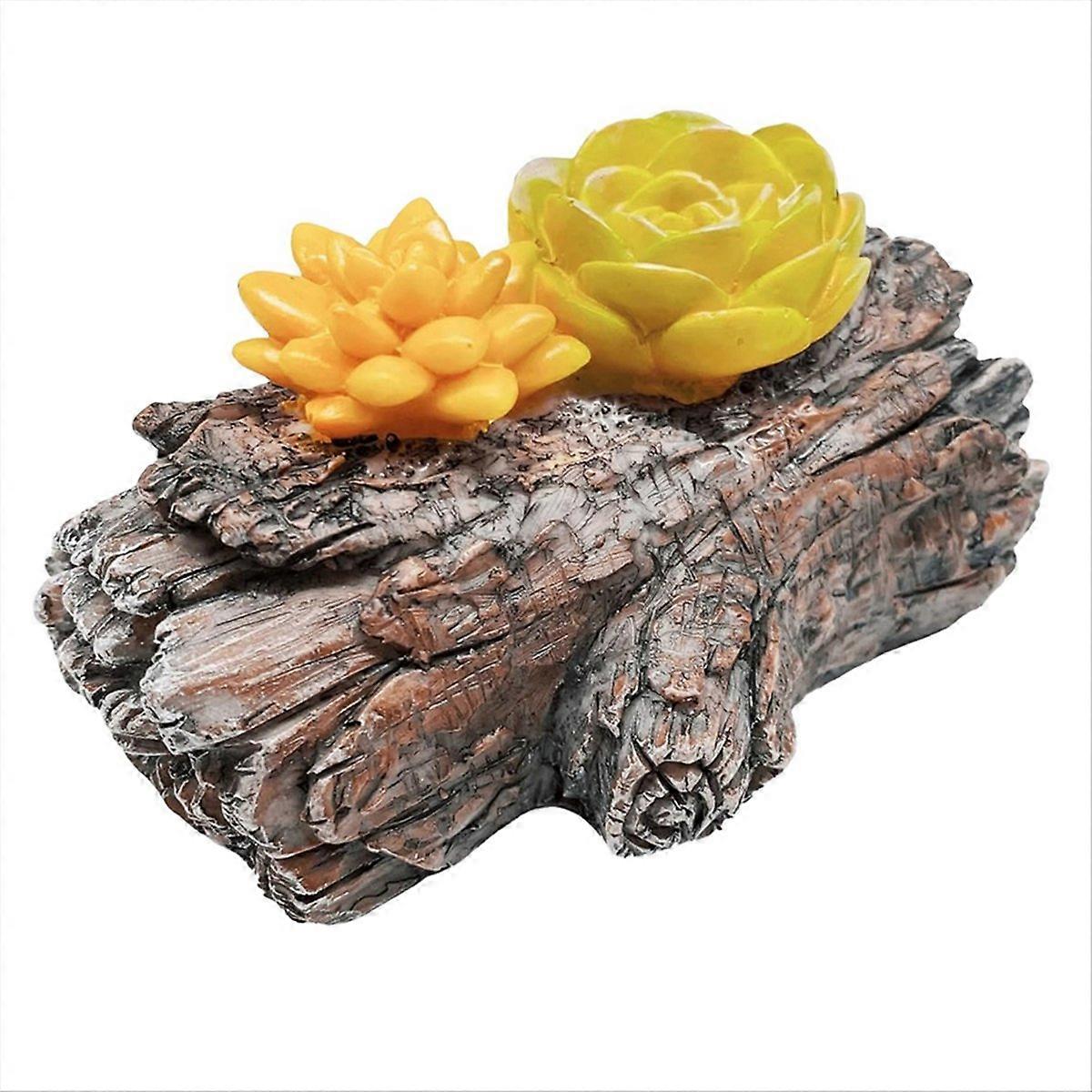 Fake Rock Hidden Key Box for Outside - (Tree Stump Style)