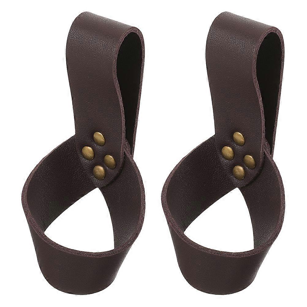 2Pcs Medieval PU Sword Holder for Protecting Use Knight Sword Frog