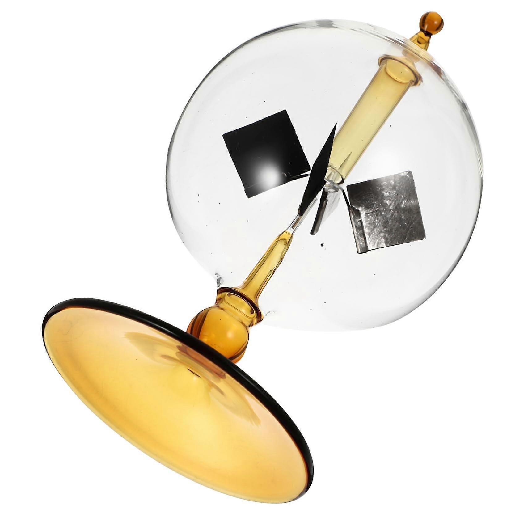 Solar Light Mill Radiometer with LightPowered Motion and Borosilicate Glass for Classroom Decor