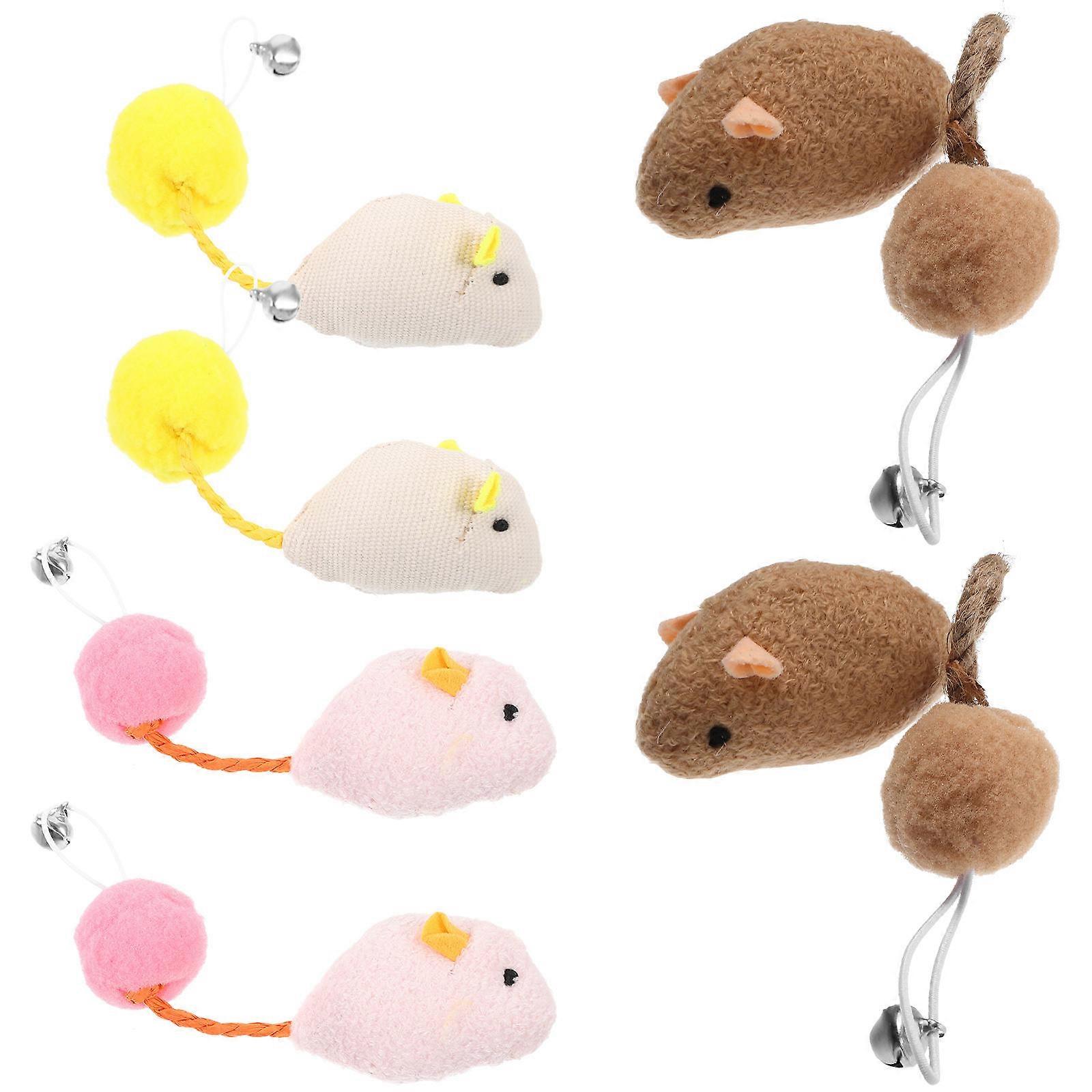 Interactive Cat Toy Mouse Plush for Training and Fun 6Pcs Pack