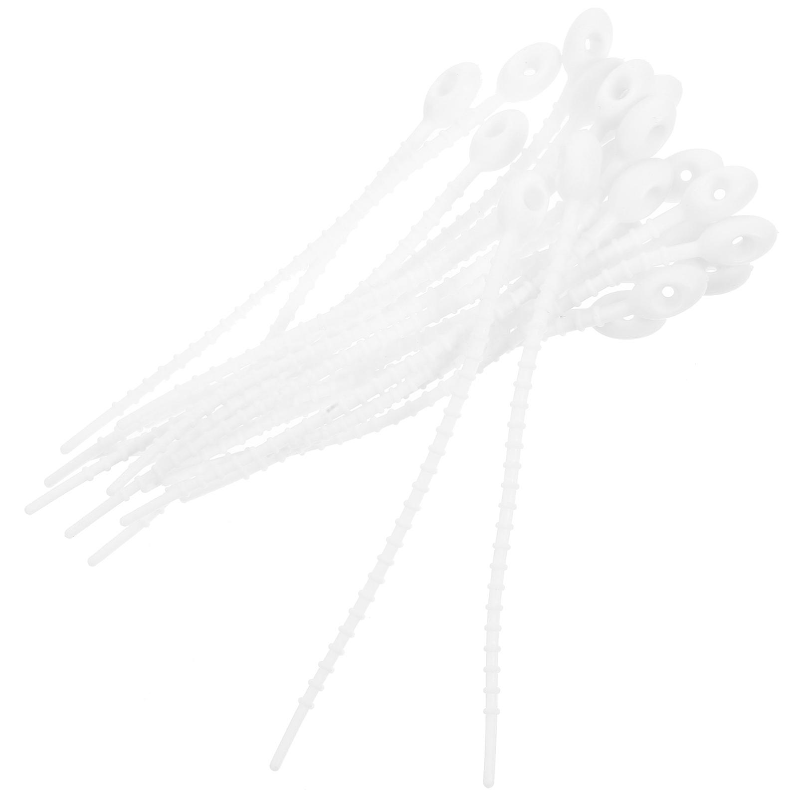 Adjustable Tie Wraps Cord Ties for Wire Management 80Pcs White