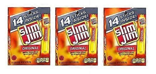 Slank Jim Original røkt Snack pinner 3 Pack