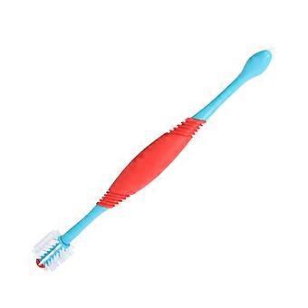 2pcs Double Head Dog Toothbrush with Soft Bristles and Long Handle for Cat and Dog Dental Care
