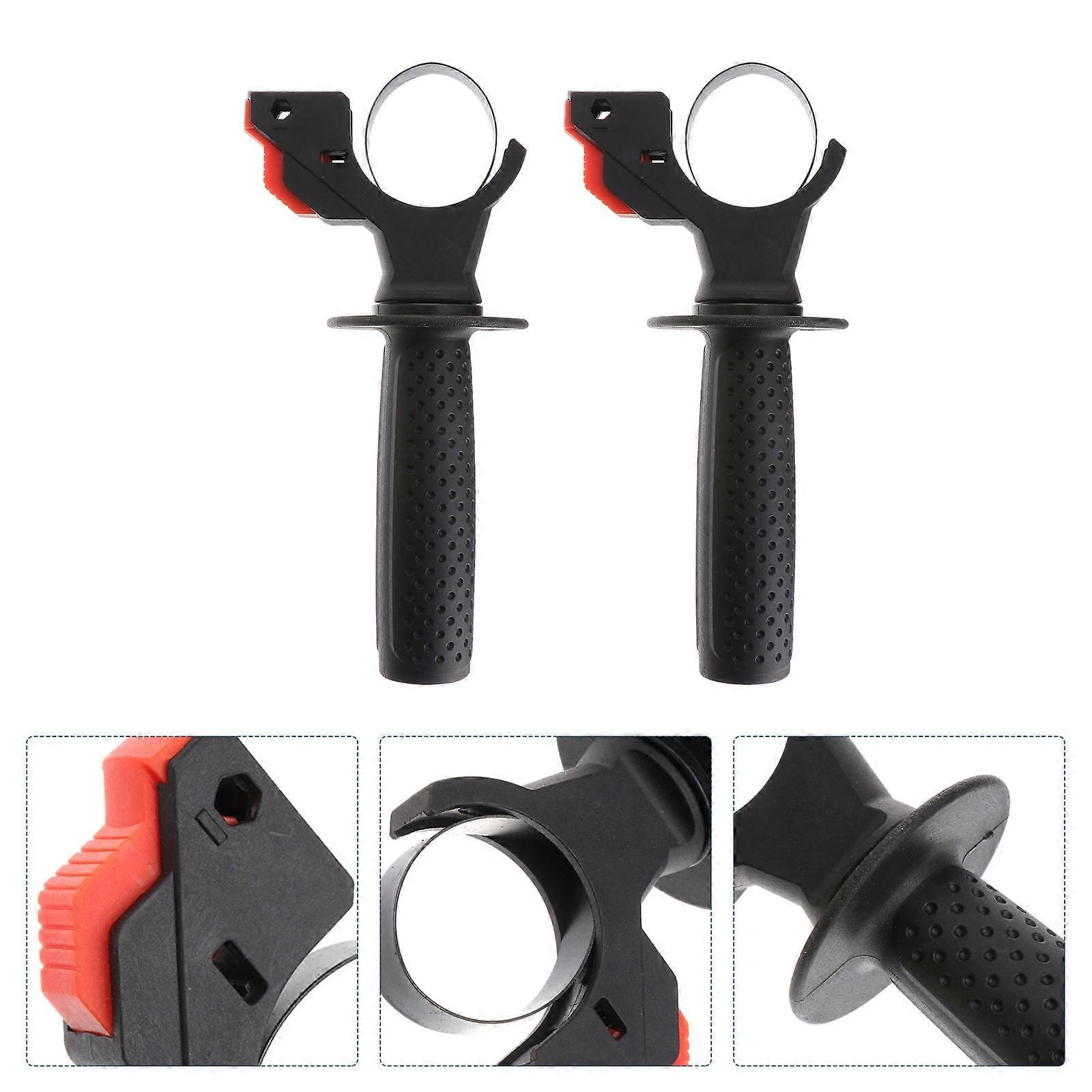 2Pcs Adjustable Angle Handle Black Auxiliary Front Handle Comfortable Grip Plastic