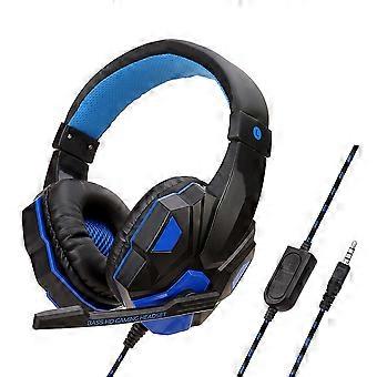 Trådbundna spelheadset med 120° justerbar brusreducerande mikrofon PC-spelhörlurar för PS4/PS5/Xbox 