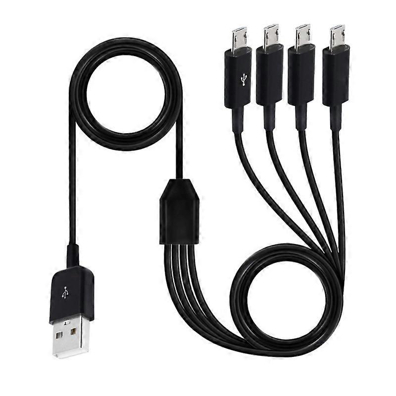 4 in 1 Micro USB Charging Cable Multi Cable compatible with Multiple Devices 4 Tablets or Phones Simultaneously