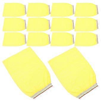 25Pcs Disposable Shower Towels Scrubbing Bath Gloves Exfoliating Bath Gloves (Yellow)