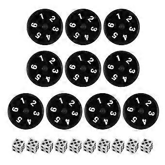 Stage Gyro Magician Top for Funny Tricks 10Set Black Plastic
